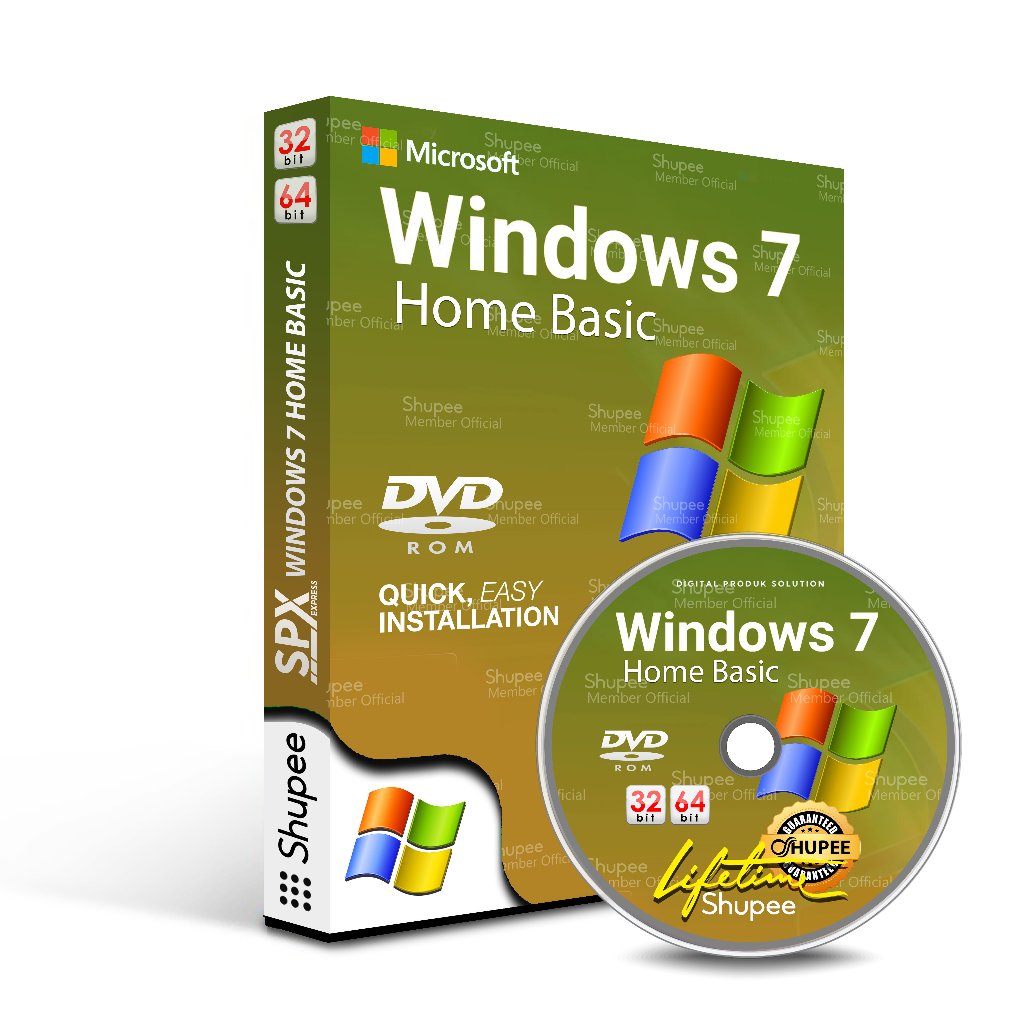 DVD Windows 7 Home Basic 32/64-Bit
