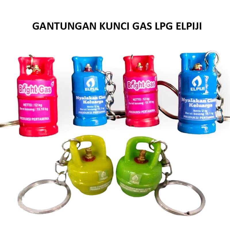GANTUNGAN KUNCI MINIATUR GAS ELPIJI LPG / SOUVENIR GANTUNGAN KUNCI TABUNG GAS ELPIJI LPG