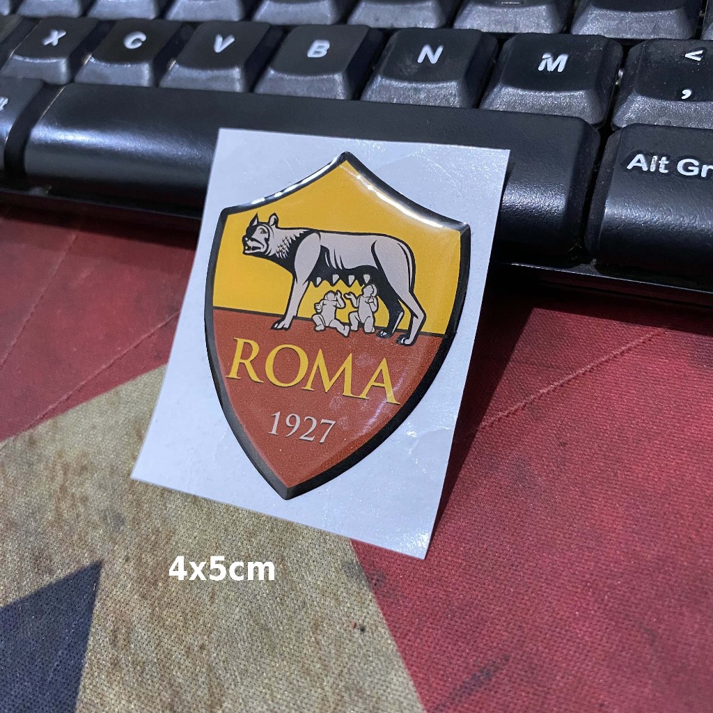 

Sticker Timbul Resin AS ROMA Logo Lycal 3D Stiker Kecil Satuan