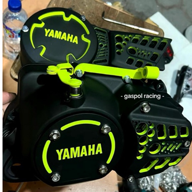 BAK RX KING KOPLING KANAN KAWINAN BAK NINJA ORISINIL COPOTAN MOTOR VARIASI BERLUBANG CAT LIS HIJAU S