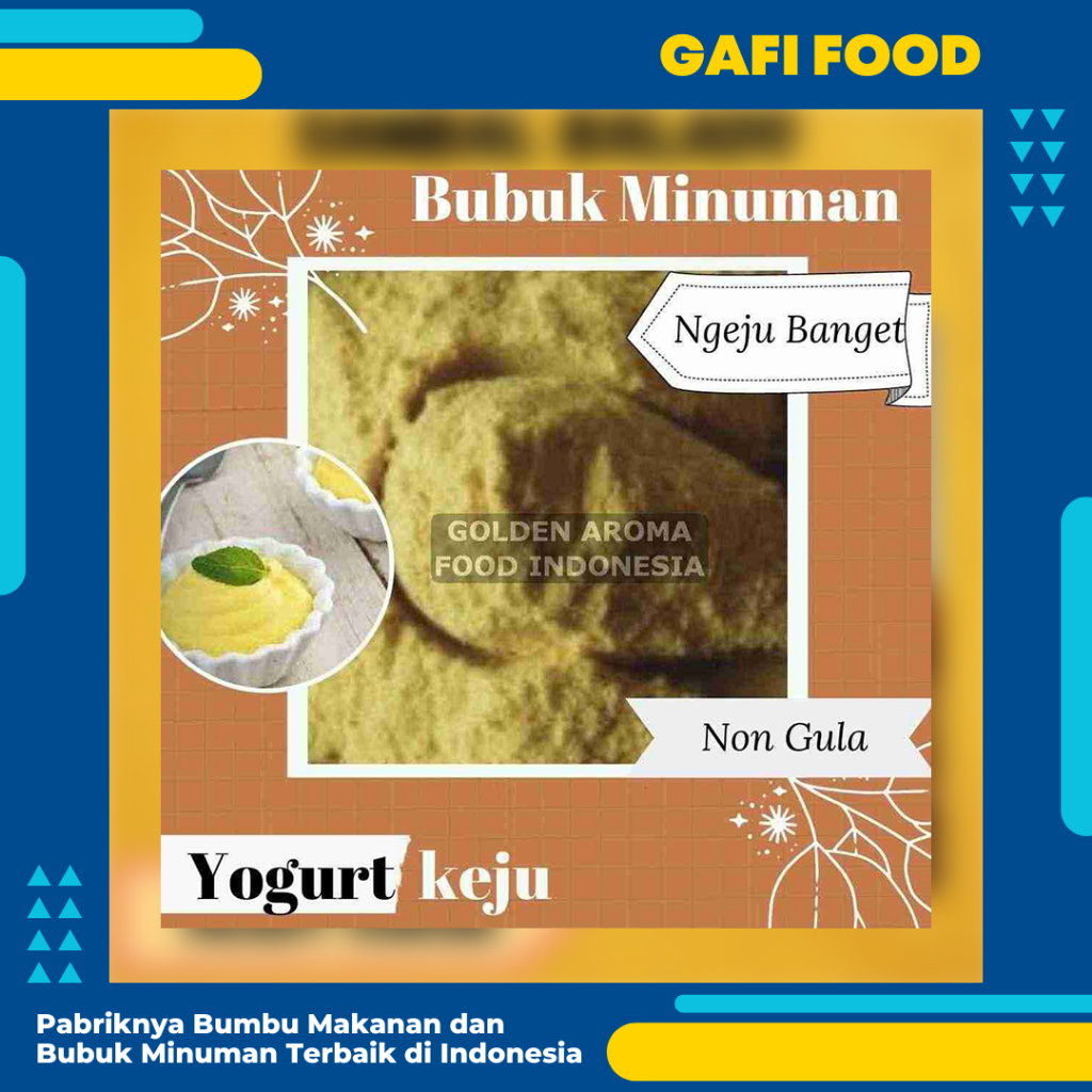

Bubuk Yogurt Keju NON GULA Premium 1 kg Supplier Bubuk Minuman Yogurt Instan Serbuk Es Yogurt GAFI