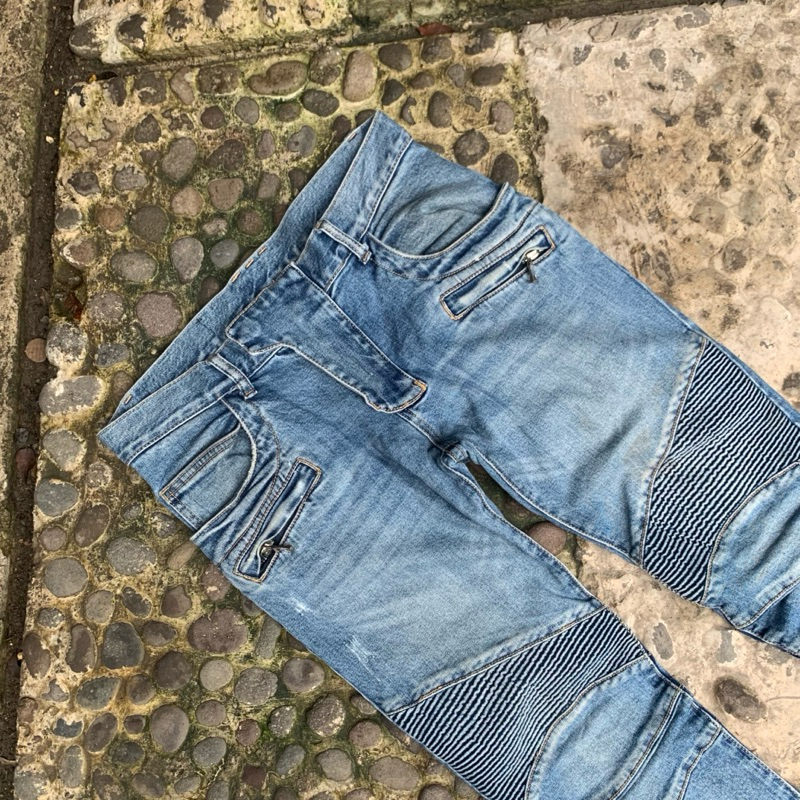 Bikers Jeans Balmain Blue Second Original