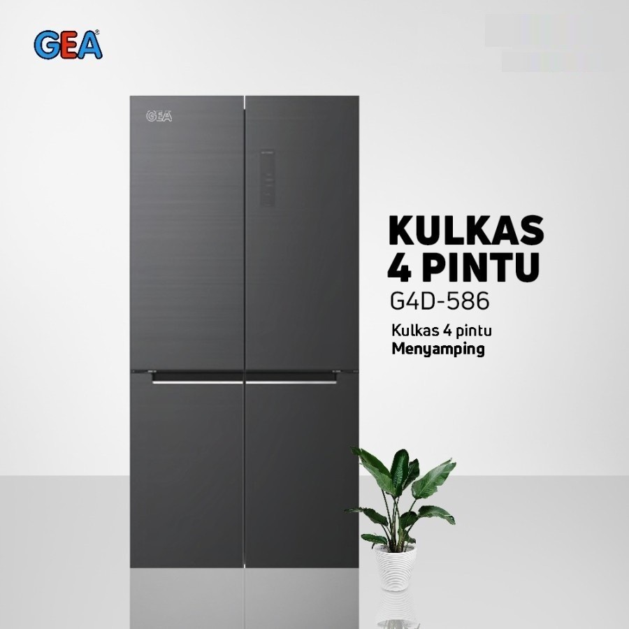KULKAS GEA G4D-586 INVERTER INOX SIDE BY SIDE [ 586 LITER ]