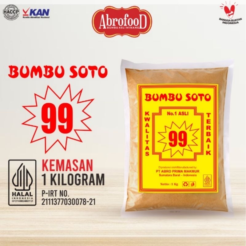 

Bumbu Soto Padang Cap 99 (1kg) Original