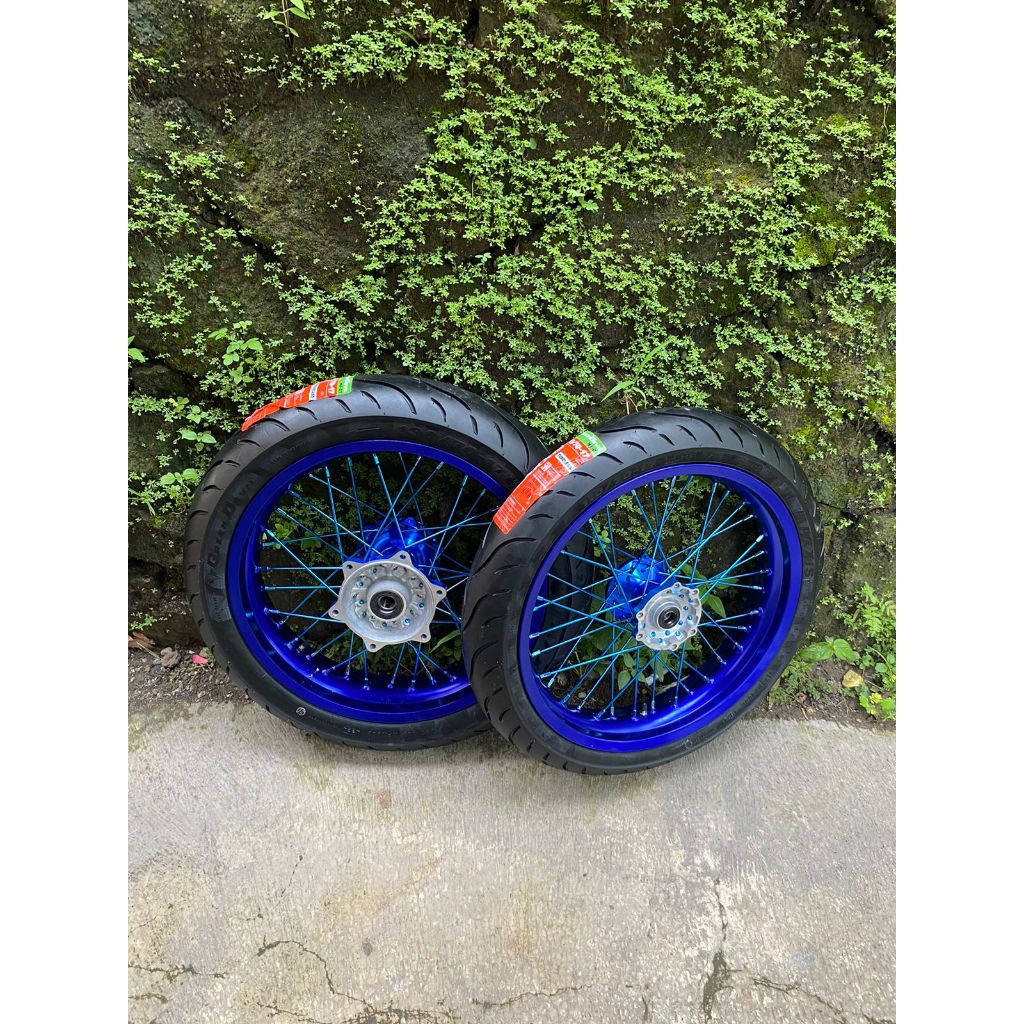 Roda Set Sumo WR155 Ring 17 Wheelset Supermoto Yamaha WR Ban Maxxis Baru