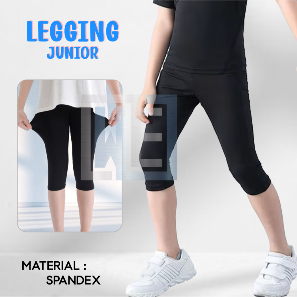 Legging anak celana 3/4 legging junior legging dalaman olahraga anak laki-laki perempuan legging sup