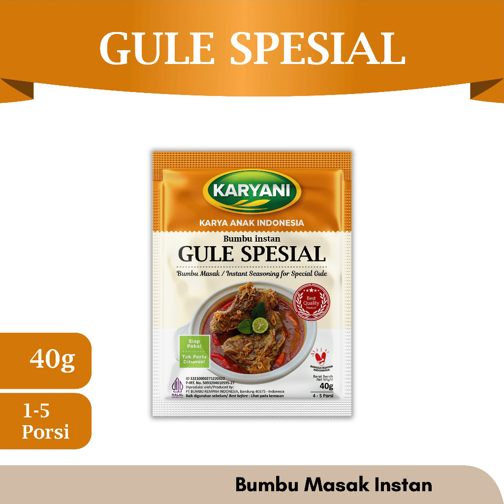 

KARYANI BUMBU MASAK INSTAN GULE SPESIAL 40 Gram