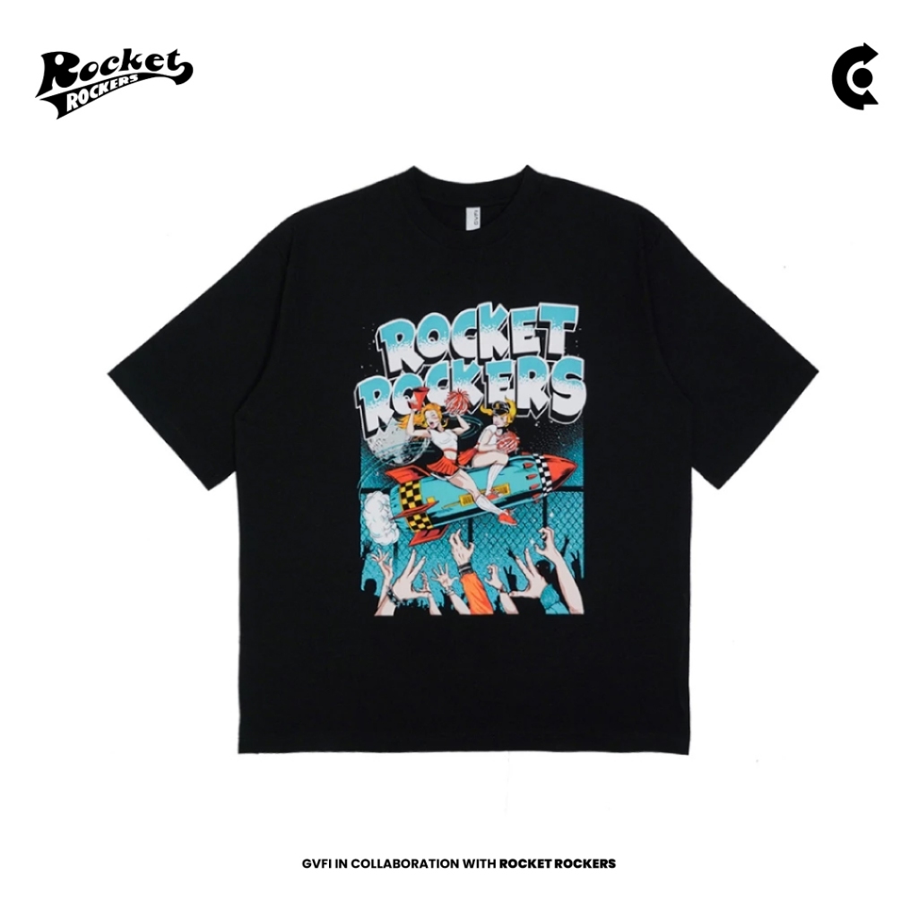 [COD] GVFI X Rocket Rockers Cheerleader Black I Kaos Pria/Wanita I Premium Cotton 24s Kaos Pria Orig