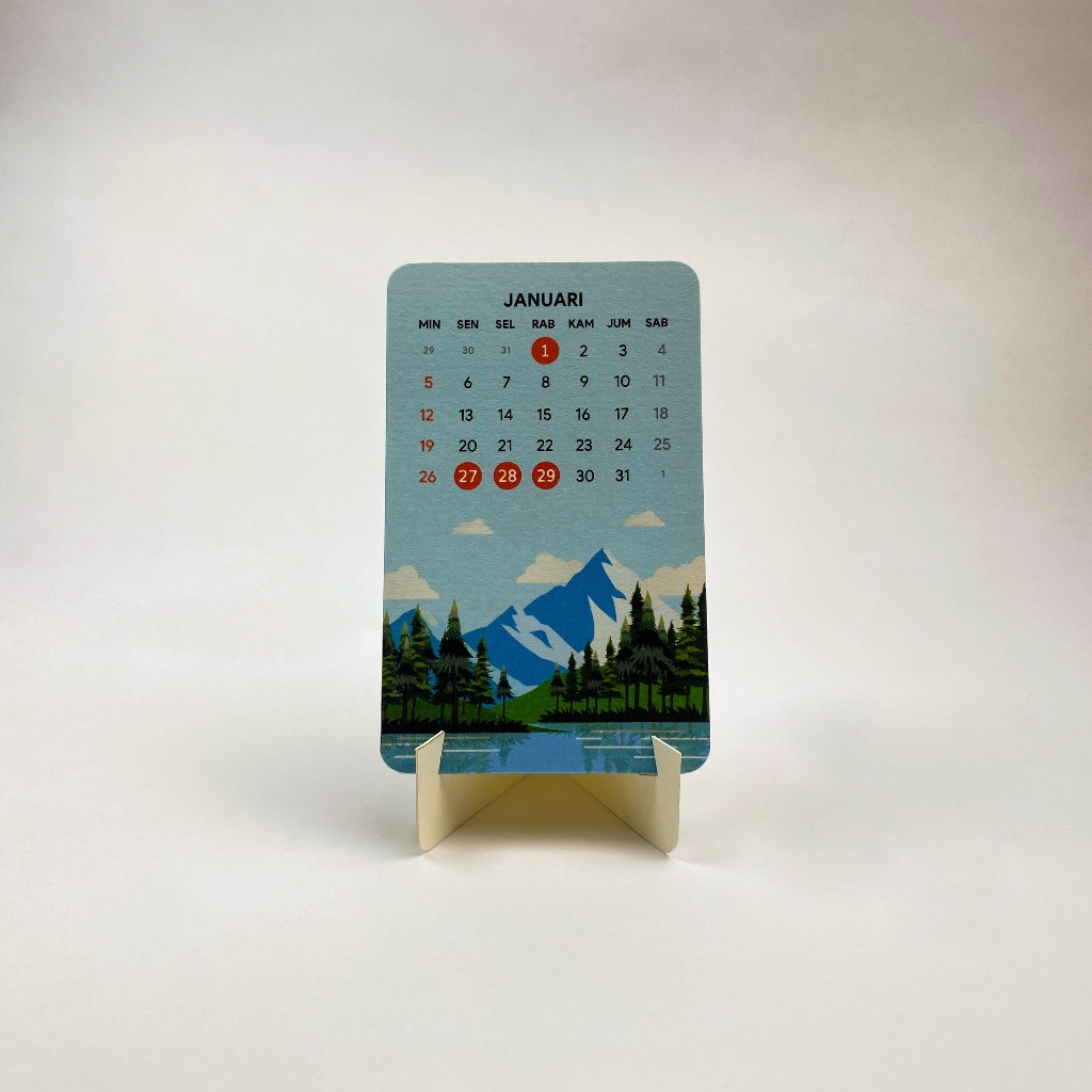 

Kalender Meja 2025 Panorama / Standing Calendar / Desk Calender / Calendar 2025 / Calendar Aesthetic