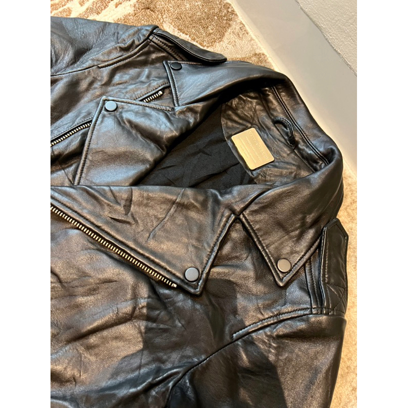 Leather Jacket Jaket Kulit Ramones Biker Branded Unisex Second Preloved