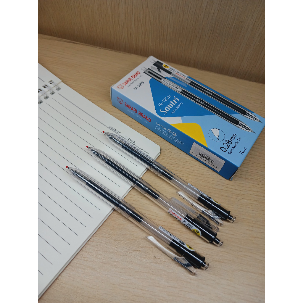 

3pcs Pulpen Gel Hitech Santri / Pen Hi-Tech Santri Click Cetekan Safari 0.28 MM