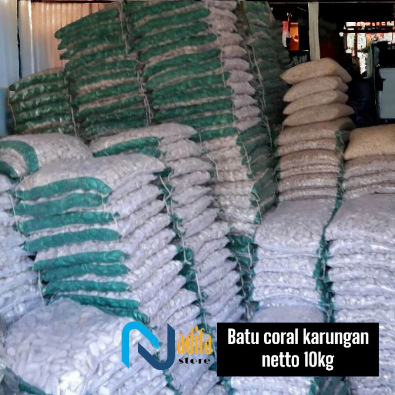 Batu coral putih karungan / batu coral putih / batu hiasan / batu korall / batu hiasan aquarium