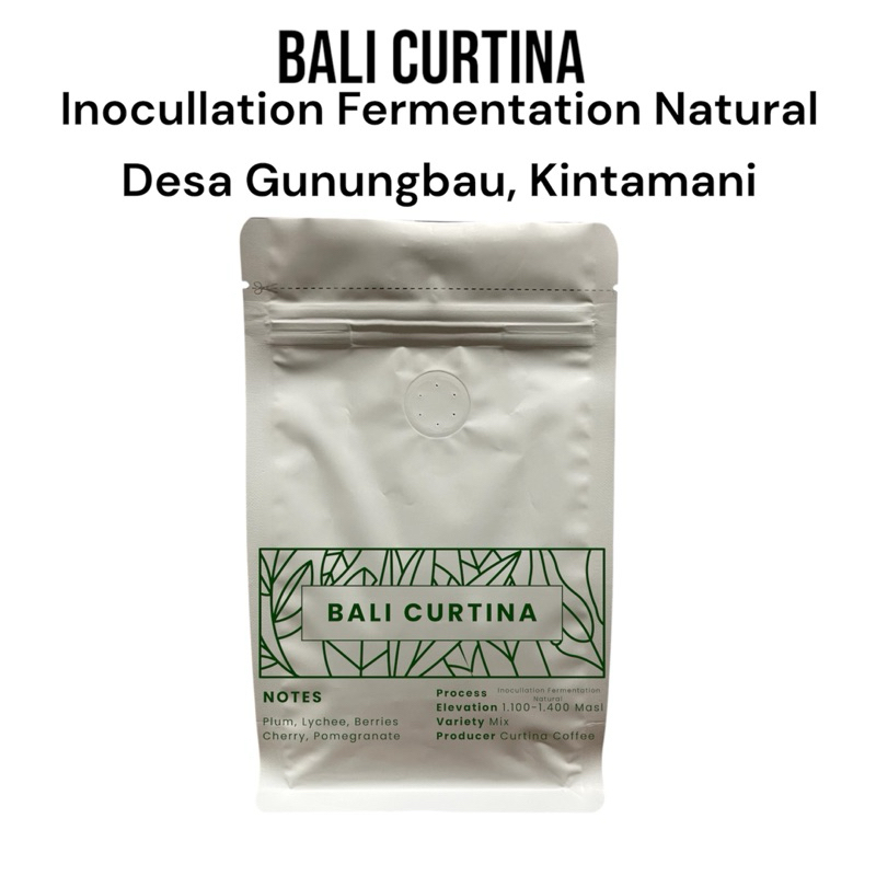 

Kopi Arabica Bali Curtina - Proses Inocullation Fermentation Natural - Kintamani - Filter Coffee