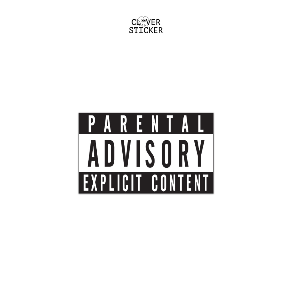 

Vinyl Sticker Parental Advisory - Stiker Aesthetic Helm, Aksesoris HP, Laptop, Tumbler