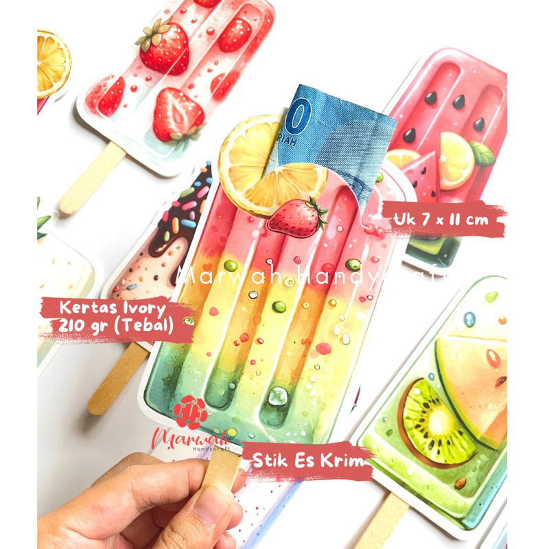 

Amplop 3D Es Krim isi 5 pcs Amplop Lebaran 3D Amplop Idul Fitri Amplop THR