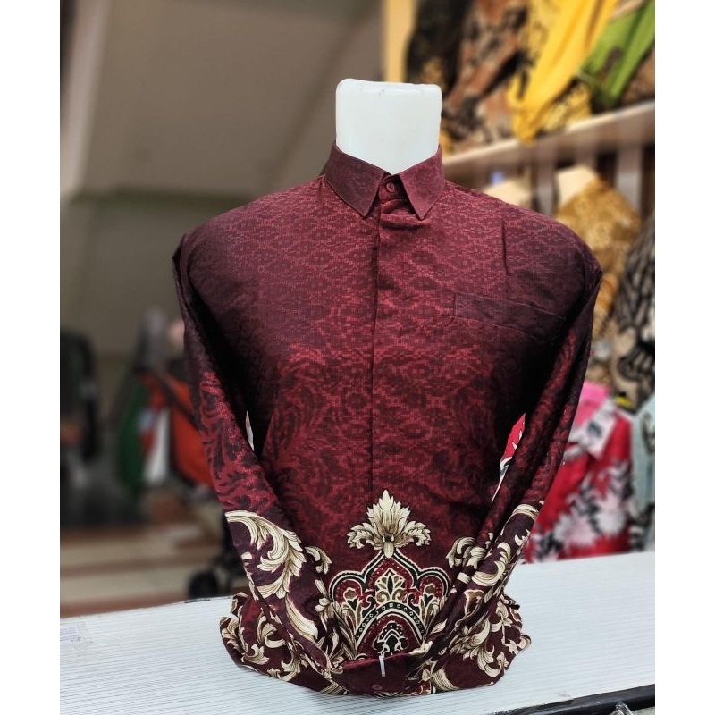 Batik Pria Lengan Panjang Lapis Puring