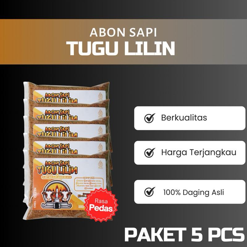 

PAKET 5 PCS ABON SAPI TUGU LILIN PEDAS - 100g