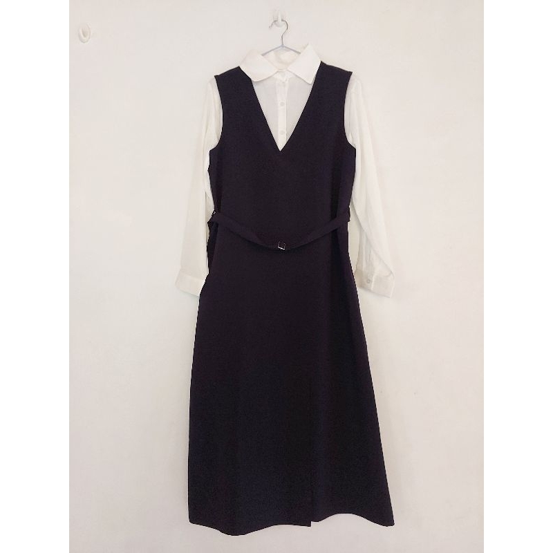 LONG VEST KOREA BRAND RENOUVEAU + INNER KEMEJA BW