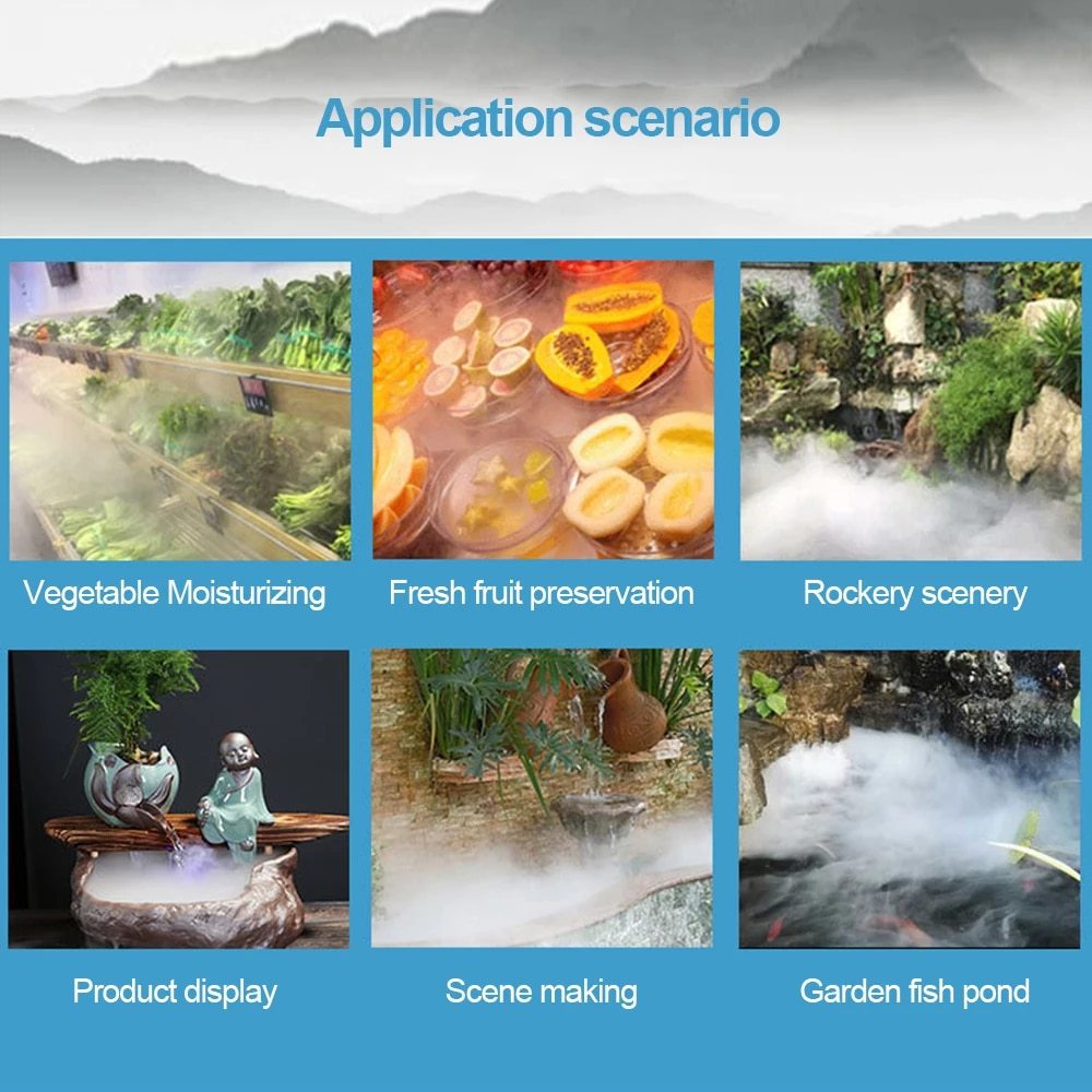 FreeOn Ultrasonic Mist Maker Humidifier Pembuat Uap Asap Aquarium Taman