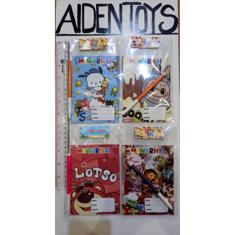 

20 pcs buku mewarnai spidol