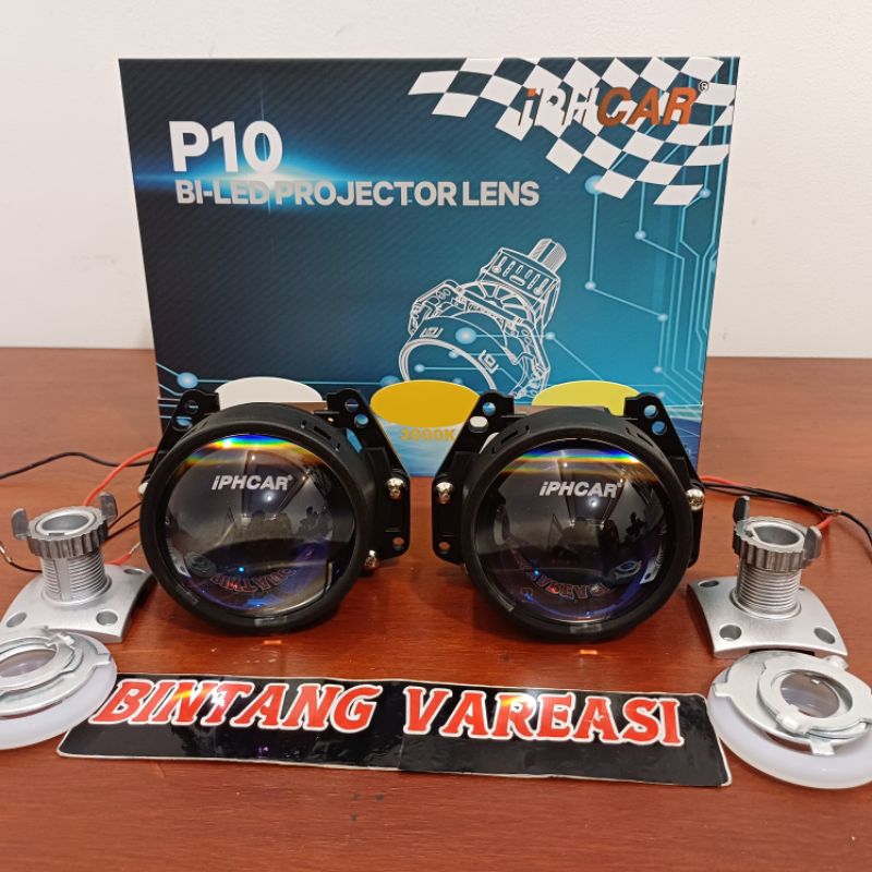 PROJECTOR BILED IPHCAR P10 3 INCH 3 WARNA ALWEATHER BLUE LENS