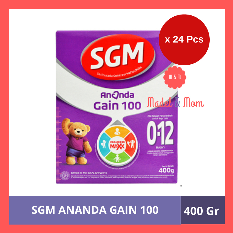 SGM ANANDA GAIN100 400 GR 0-12 BLN 1 DUS ISI 24 PCS