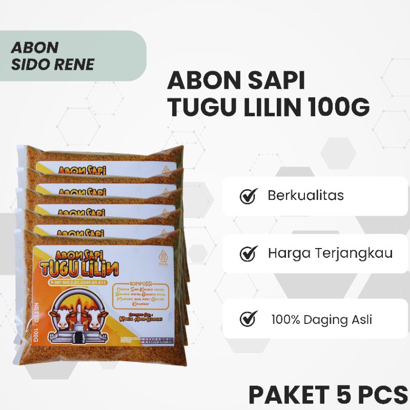 

PAKET 5 PCS ABON SAPI TUGU LILIN 100G