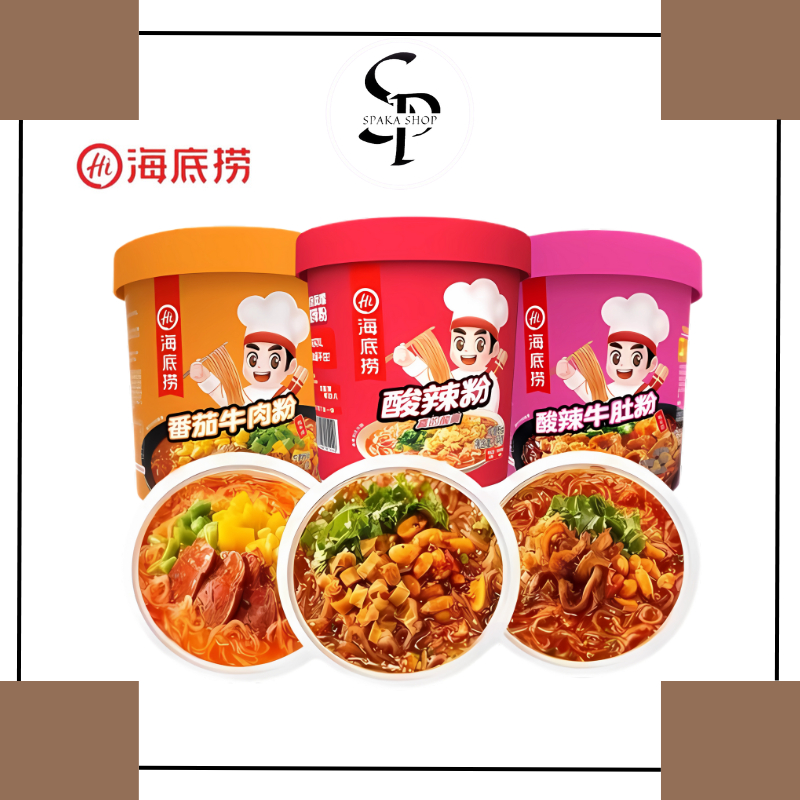 

HAIDILAO Mie Hotpot Instant Noodle Cup Mie Beras Seduh Bihun Instant