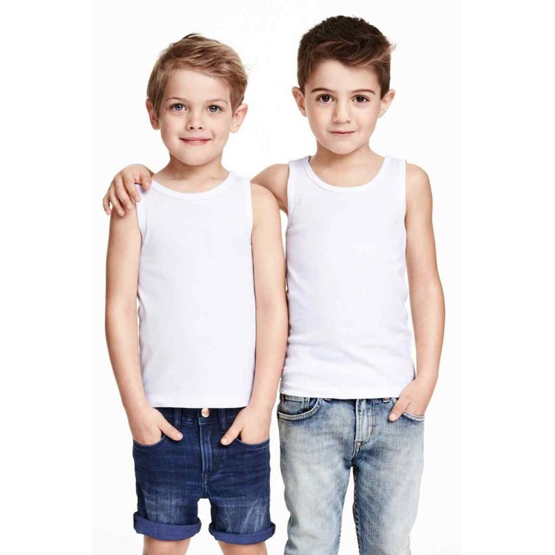 Kaos Singlet Anak Laki Laki BYC 100% Original Katun Polos Sortiran Pabrik