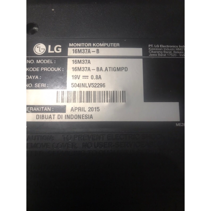 maiboard LG Monitor Komputer 16M37A-B ok