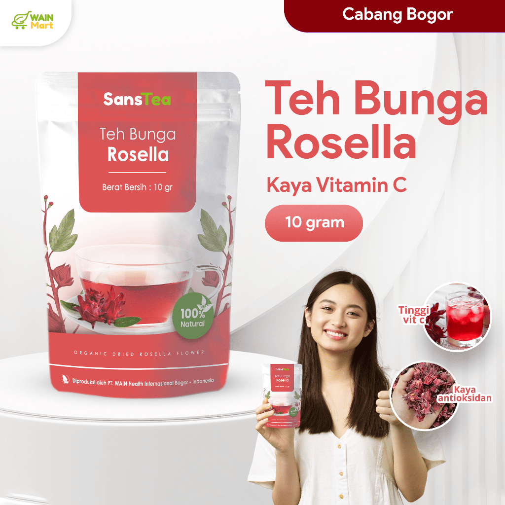 

Bunga Rosella Teh Rosela Artisan Minuman Kekinian Pewarna Alami Kaya Antioksidan