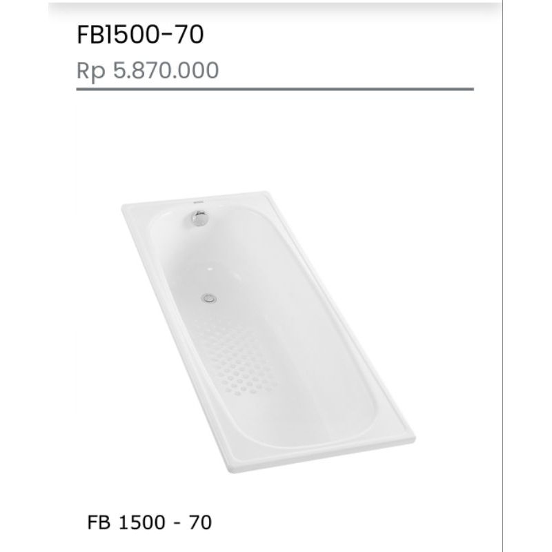 BATHTUB TOTO Bak Mandi Grade A FB1500-70
