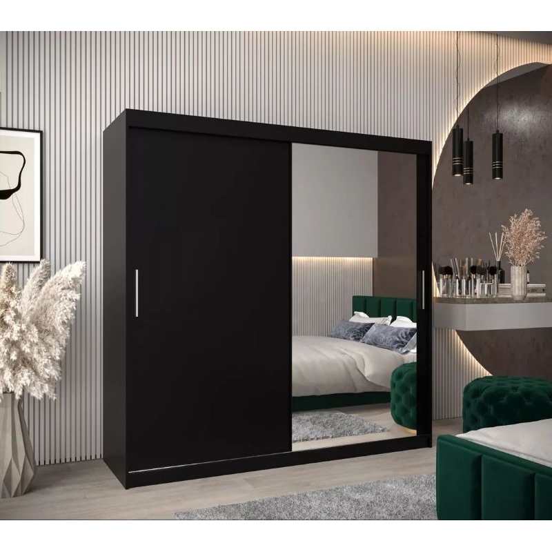 Lemari pakaian sliding 2 pintu kayu jati kombinasi kaca terbaru almari pakaian minimalis pintu 2 ter