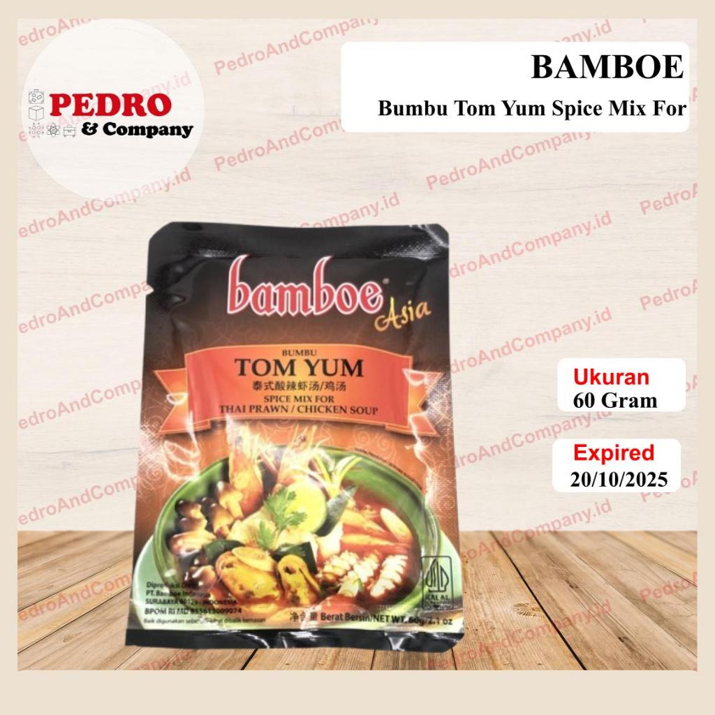 

Bamboe asia tom yum thai prawn / chicken soup 60 gram - bumbu instant