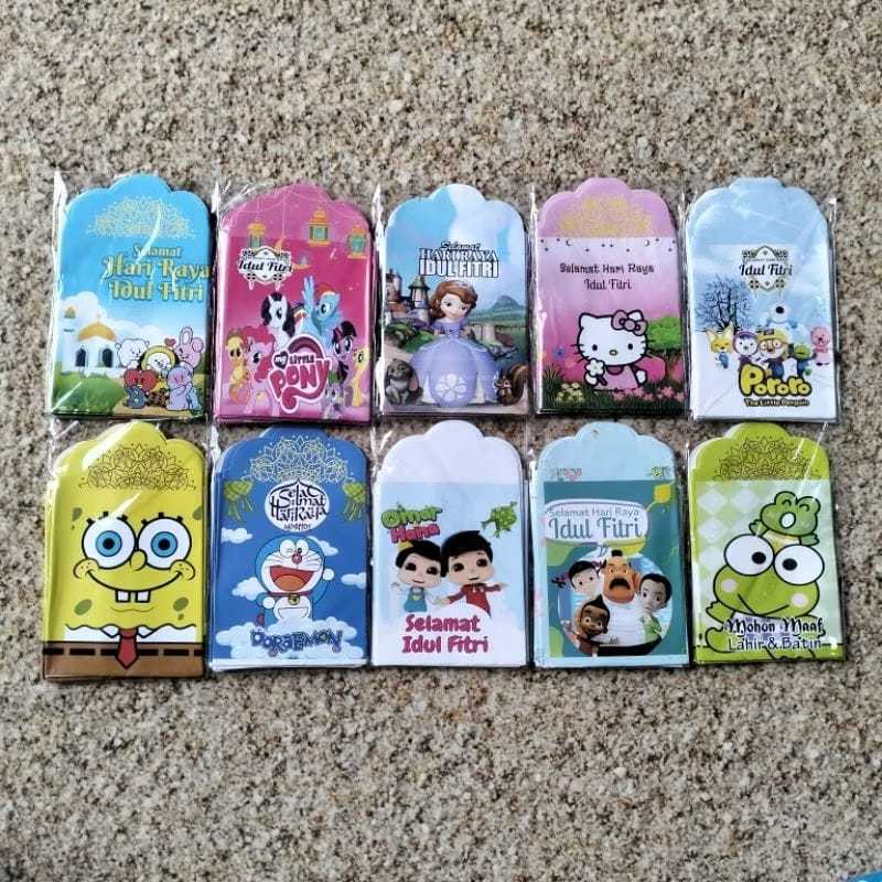 

Amplop Karakter Lucu Bermacam Motif Karakter Anak-anak untuk hadiah lebaran
