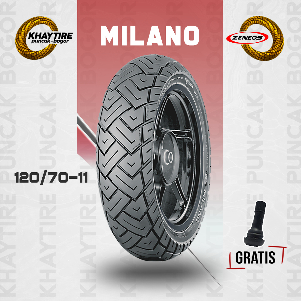 Ban Tubles Motor VESPA PRIMAVERA ZENEOS MILANO 120/70 Ring 11
