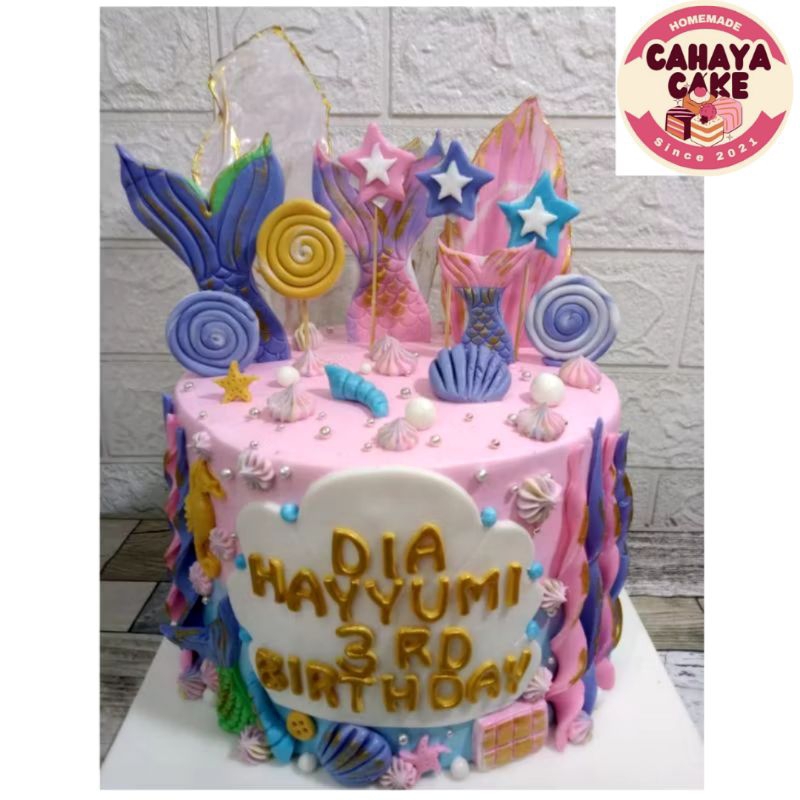 

Kue Ulang Tahun Mermaid / Kue Ultah Putri Duyung / Ariel Cake / Mermaid Cake