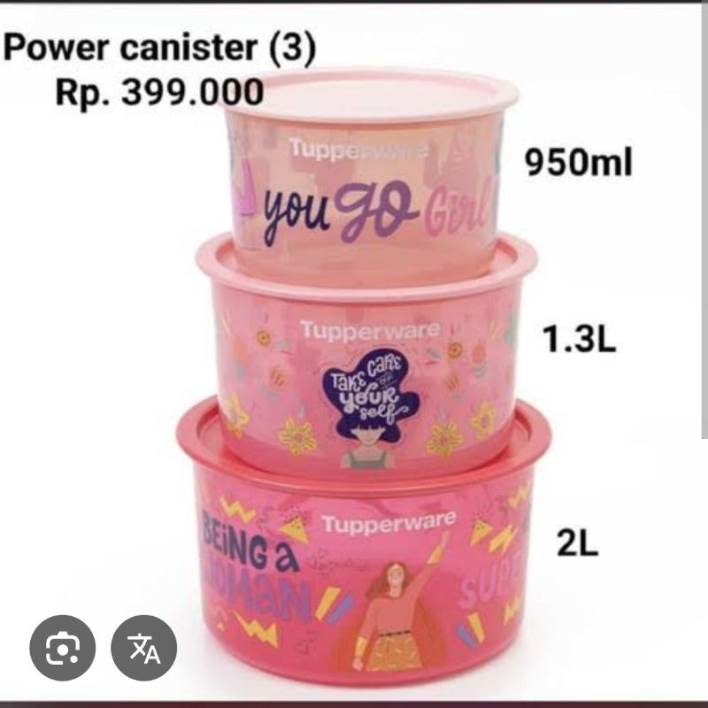 Power canister tupperware . toples tupperware