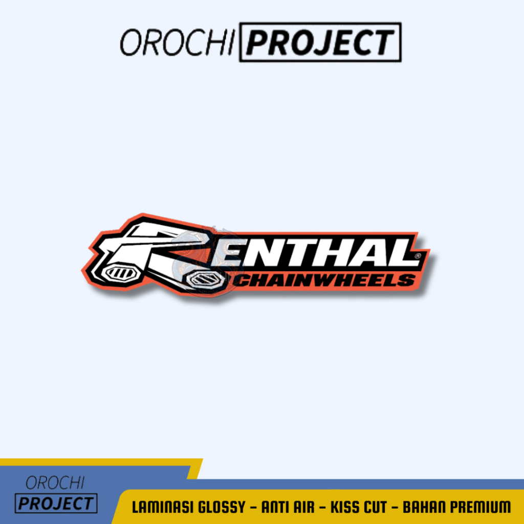 

Sticker Stiker Brand Logo RENTHAL Chain Weel Vinyl Glossy Anti Air HP Laptop Tumbler Motor Helm