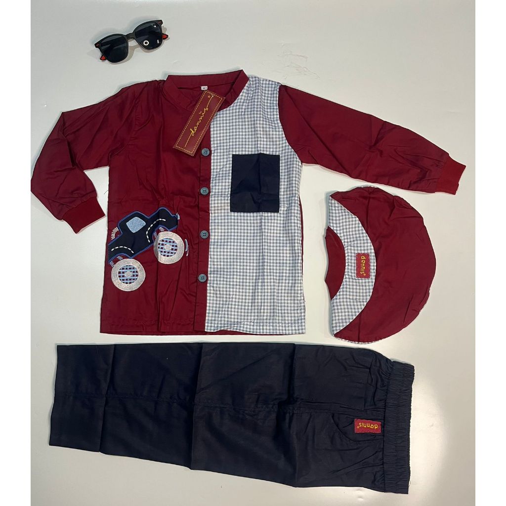 [1,2,3] SALE UP TO 25% [RUMAH DANNIS]  SALE Busana Pakaian Takwa Koko baju anak Muslim laki laki cow