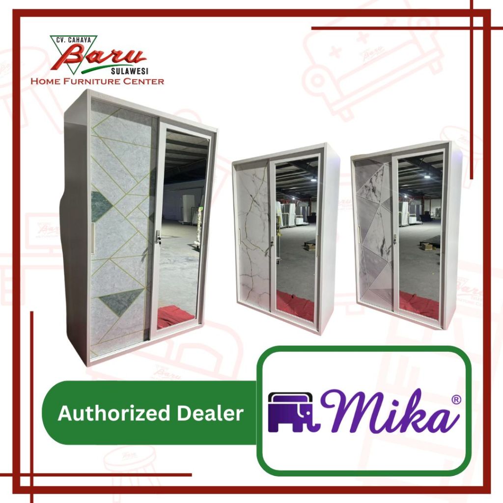 Lemari Pakaian / Lemari Arsip / Lemari Baju Besi MIKA Sliding Geser LPB S 120. KHUSUS WILAYAH MAKASS