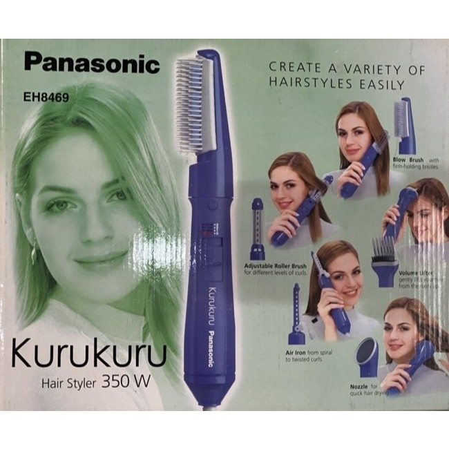 Hair Styler Panasonic Kurukuru EH-8469 Hair Dryer Blower Set 5in1