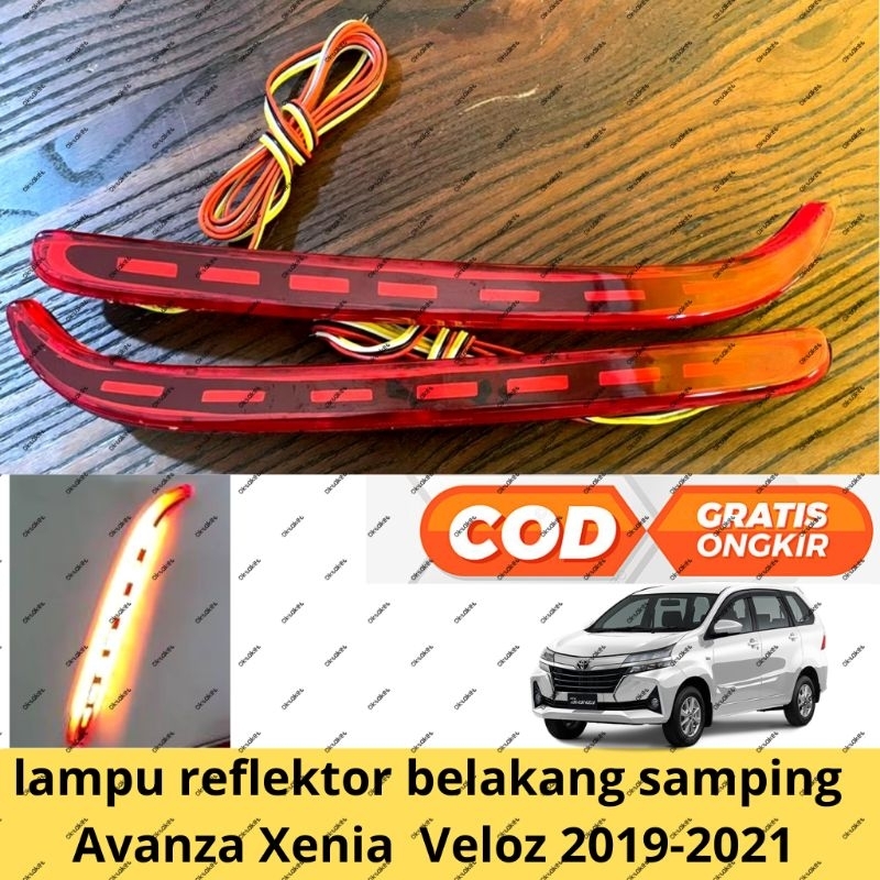 Lampu Reflektor Belakang Samping Avanza Xenia Veloz 2019 2020 2021 Running Led