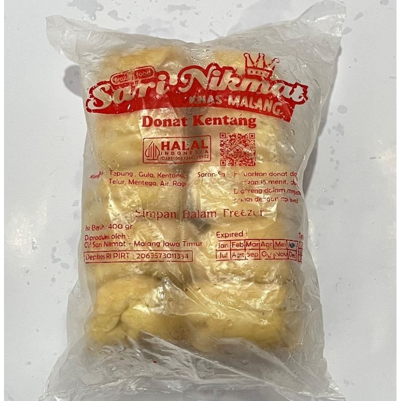 

Sari Nikmat donat kentang 400 g 10 pc