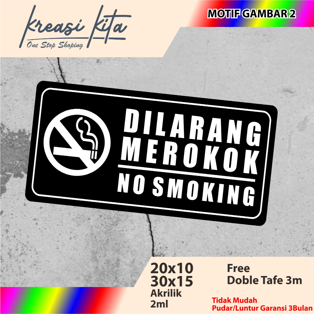 

AKRILIK DILARANG MEROKOK TIPE 2 ACRYLIC SIGN