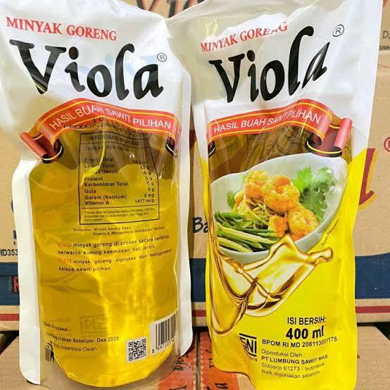 

MInyak Goreng Viola Refill 400ml 2 dus isi 24 kirim instant