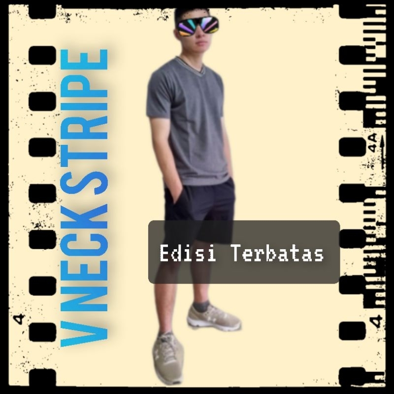 Atasan Kaos Fashion Pria Sederhana Polos Abu VN2