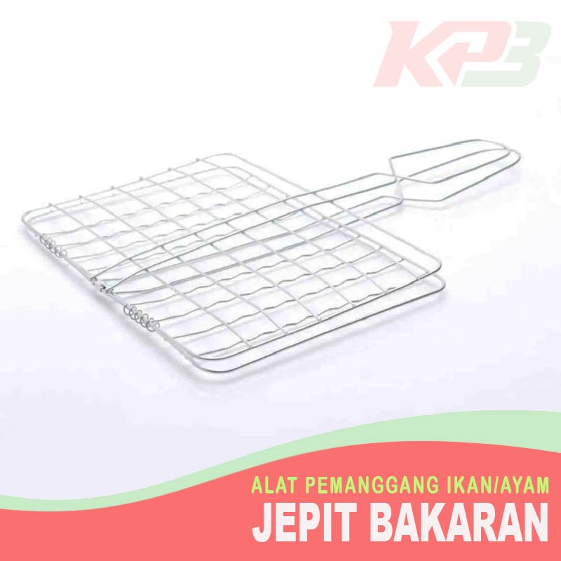 Jepitan Buat Bakar Ikan Panggangan Stainless Steel Alat Bakaran Pemanggang Griller Portable
