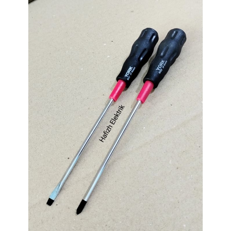 1SET Obeng YORK 4mm x 125mm | Obeng Min + Obeng Kembang