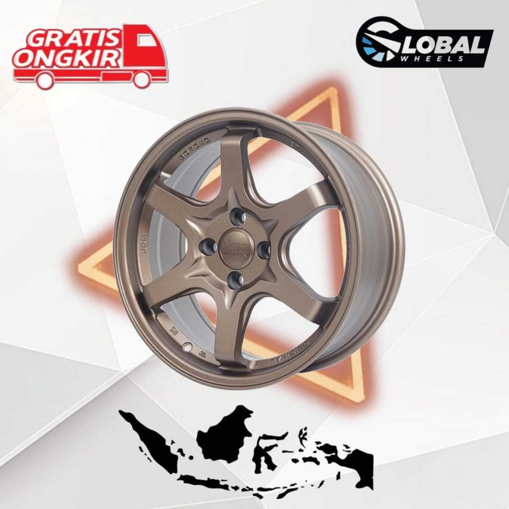 Velg Mobil Jdm TE37 Ring 16 Single Pcd4x100 Bestfor Jazz,Yaris,Vios - Sandy Bronze